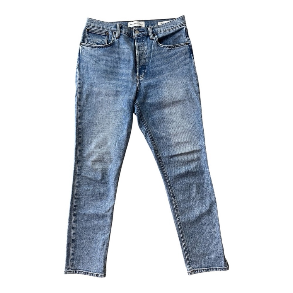 Denim Forum Classic Wash Blue Women's Skinny Jeans